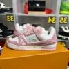Louis Vuitton LV Trainer White Light Pink Embossed