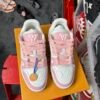 Louis Vuitton LV Trainer White Light Pink Embossed