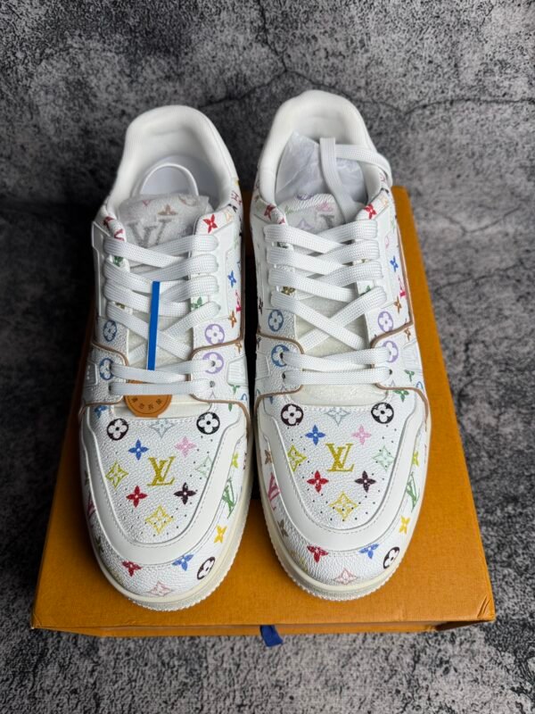 Louis Vuitton LV Trainer Takashi Murakami White