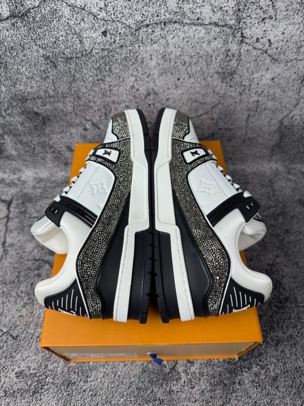 Louis Vuitton Trainer Black White Swarovski