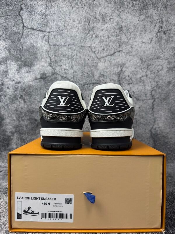 Louis Vuitton Trainer Black White Swarovski