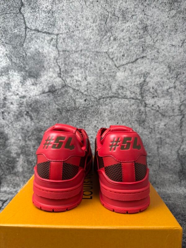 Louis Vuitton LV Trainer Sneaker Damier Pop Red