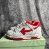 OFF-WHITE Out Of Office "OOO" Low Tops White Red