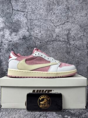 Jordan 1 Retro Low OG SP Travis Scott Sail Shy Pink