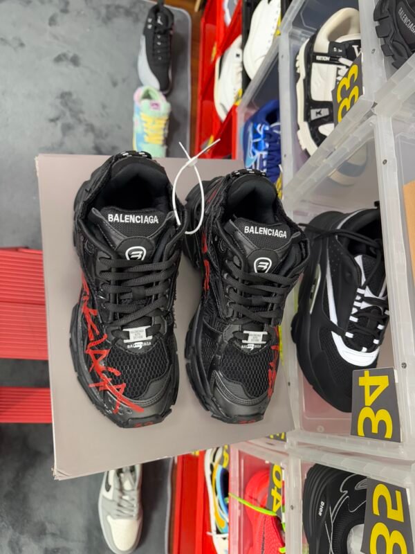 Balenciaga Runner Graffiti Black Red