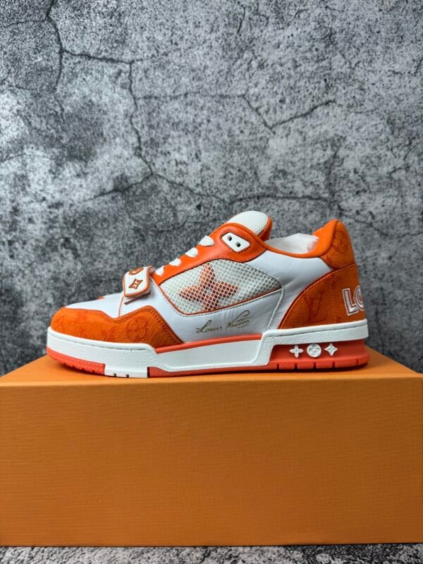 Louis Vuitton Trainer Monogram Denim Orange