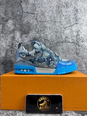 Louis Vuitton Skate Trainer Blue Swarovski Monogram
