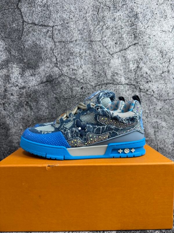 Louis Vuitton Skate Trainer Blue Swarovski Monogram