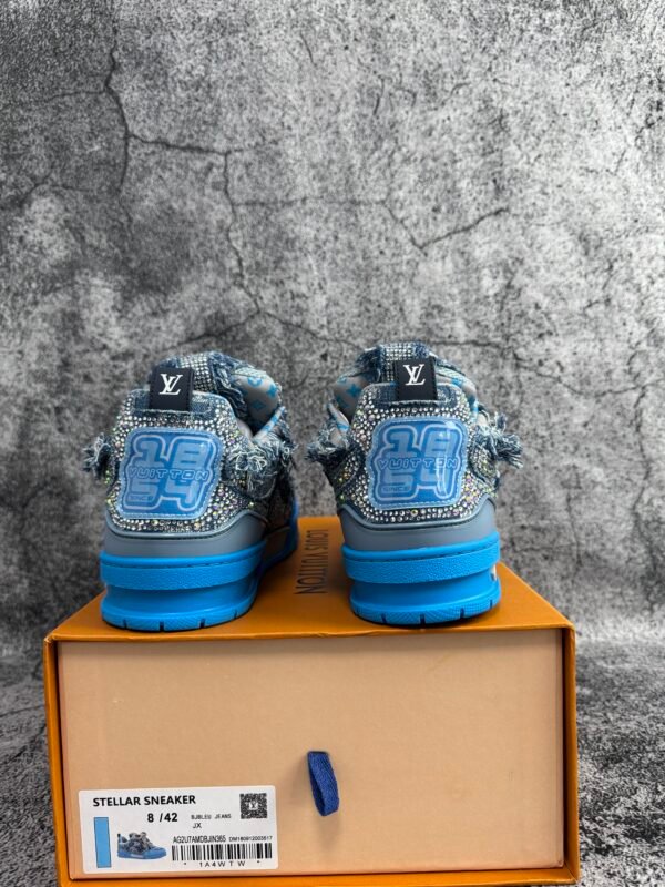 Louis Vuitton Skate Trainer Blue Swarovski Monogram