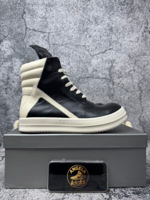Rick Owens Geobasket High Black Milk