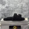 Balenciaga Furry Slide Black White