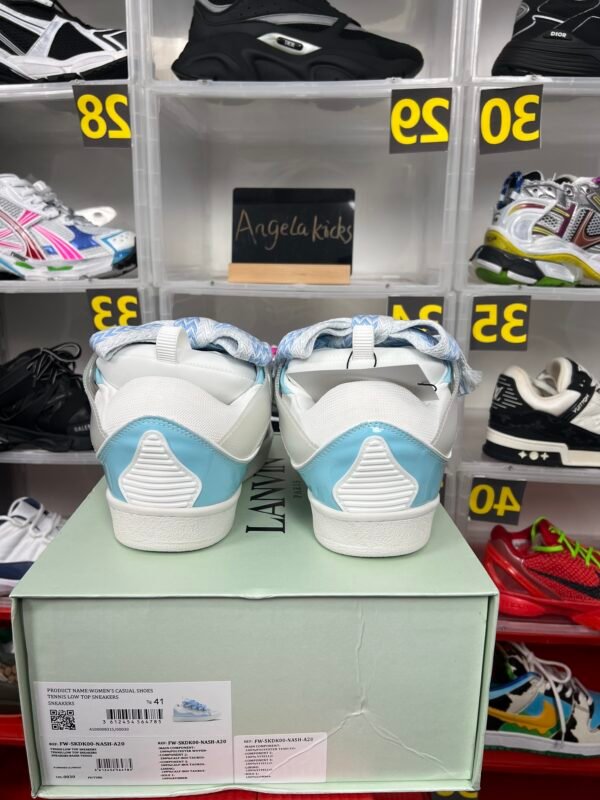 Lanvin Curb Sneaker White Light Blue