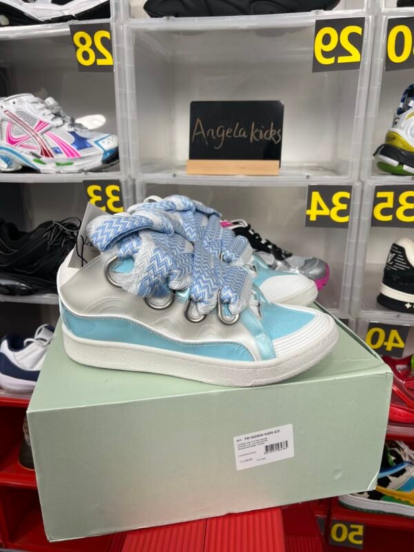 Lanvin Curb Sneaker White Light Blue