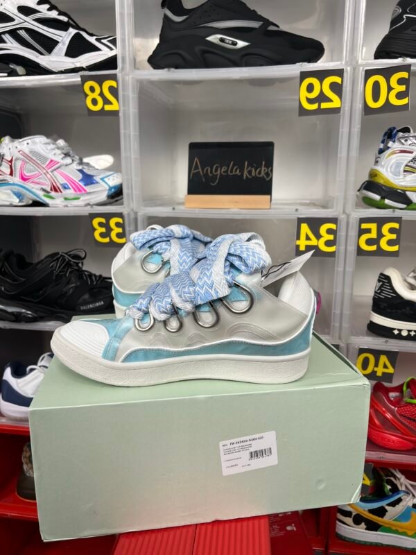 Lanvin Curb Sneaker White Light Blue