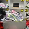 Balenciaga Runner Leather Free Grey Light Purple Neon Yellow White