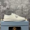 Prada Brushed Sneakers Leather White White