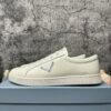 Prada Brushed Sneakers Leather White White