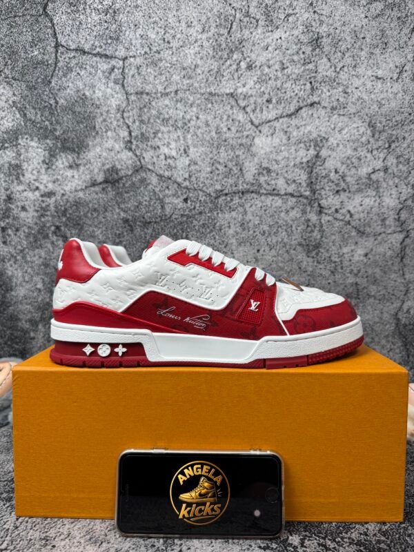 Louis Vuitton Trainer #54 Signature Red White