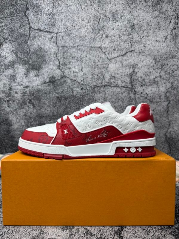 Louis Vuitton Trainer #54 Signature Red White