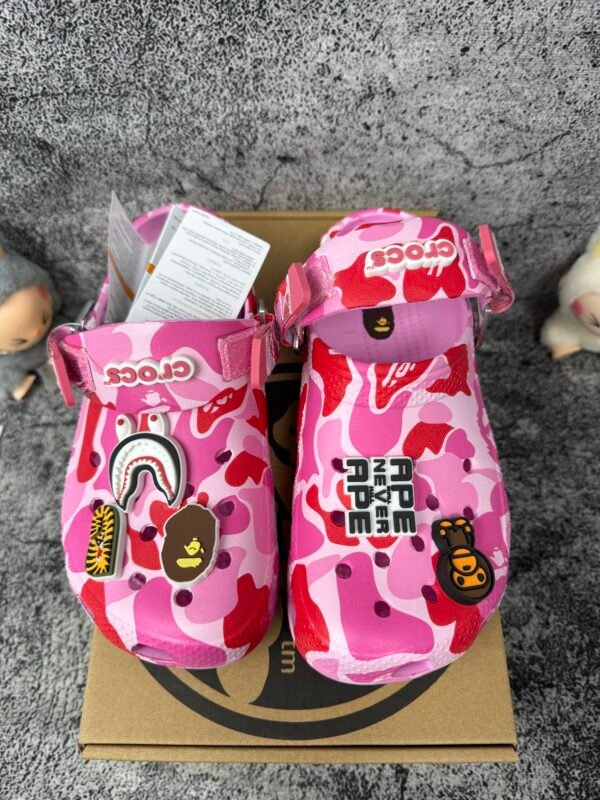 Crocs Classic Clog A Bathing Ape ABC Camo Pink