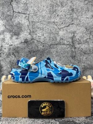 Crocs Classic Clog A Bathing Ape ABC Camo Blue