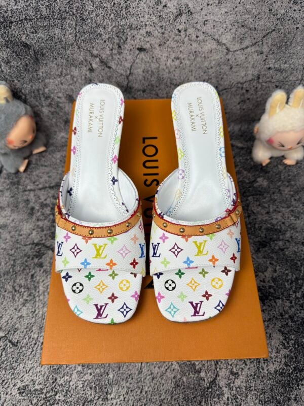 Louis Vuitton 6AM Mule Takashi Murakami White