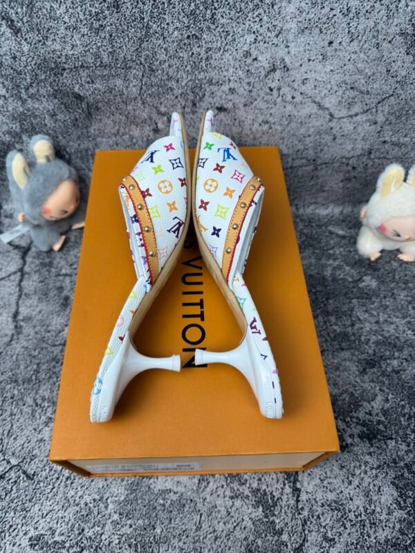 Louis Vuitton 6AM Mule Takashi Murakami White