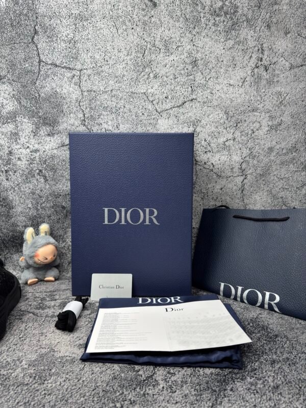 Dior B33 Sneaker Black Smooth Calfskin Oblique Raised Embroidery