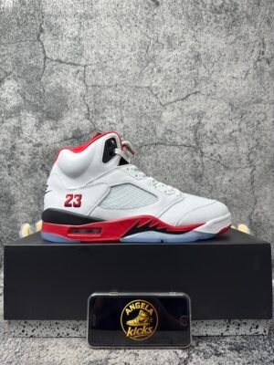 Jordan 5 Retro Fire Red Black Tongue