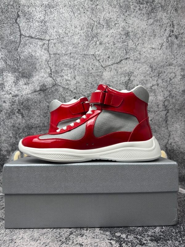 Prada America's Cup Red Silver High-top