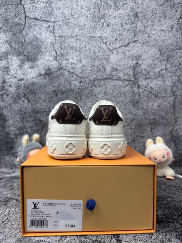 Louis Vuitton Time Out Debossed LV Monogram Leather White White