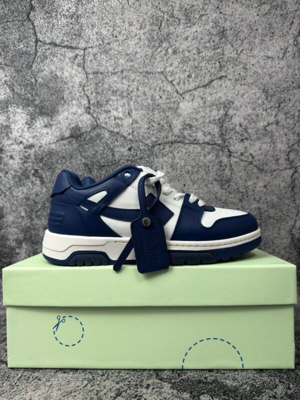 OFF-WHITE Out Of Office "OOO" Low Tops Dark Blue White