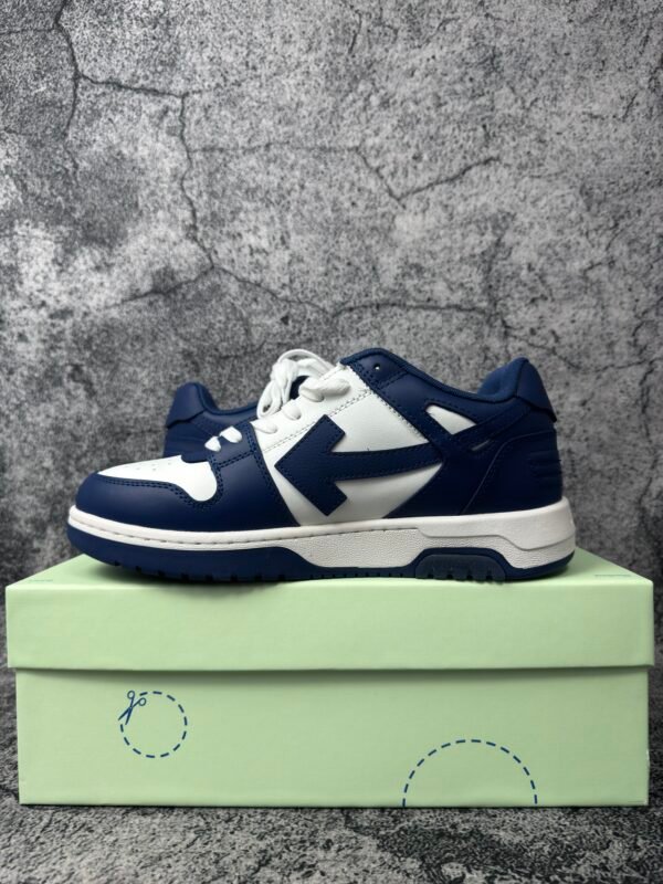 OFF-WHITE Out Of Office "OOO" Low Tops Dark Blue White