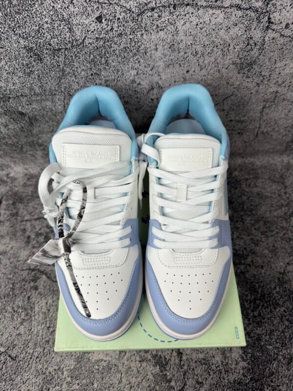 OFF-WHITE OOO Low Out Of Office Calf Leather White Light Blue