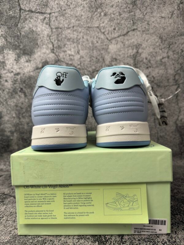 OFF-WHITE OOO Low Out Of Office Calf Leather White Light Blue