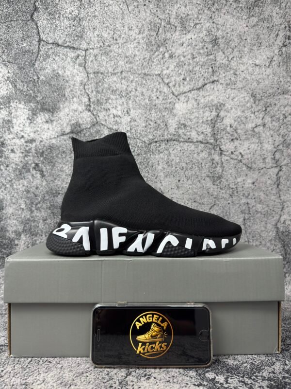 Balenciaga Speed Graffiti Black White