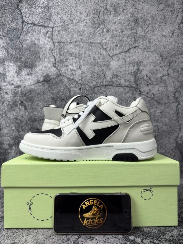 OFF-WHITE Out Of Office OOO Low Tops Black White