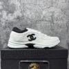 Chanel Low Top Trainer Suede White Black