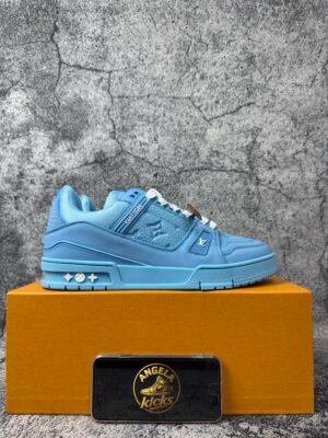Louis Vuitton Trainer Blue Embossed Monogram