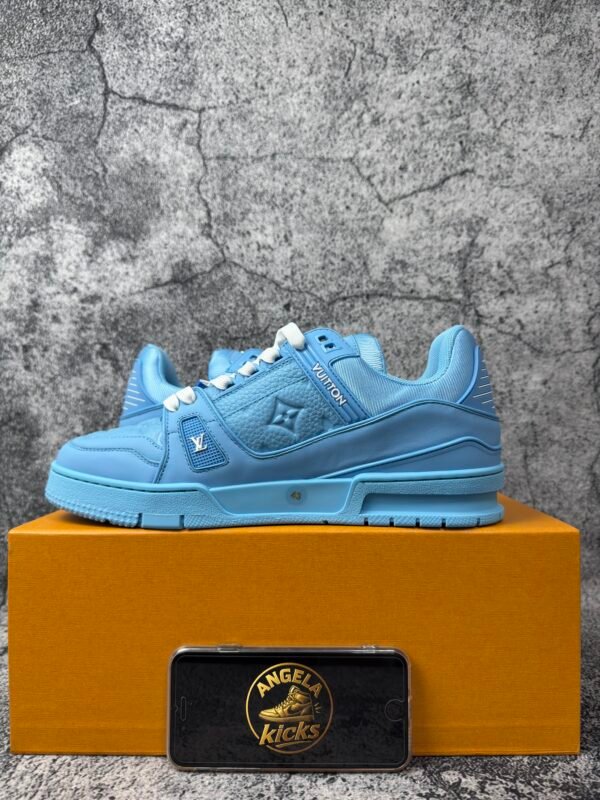 Louis Vuitton Trainer Blue Embossed Monogram