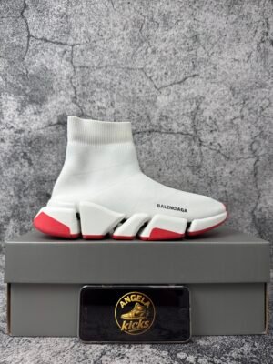 Balenciaga Speed Trainer Mid White Red