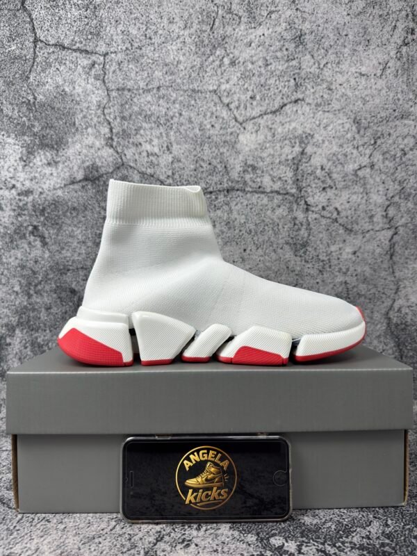 Balenciaga Speed Trainer Mid White Red