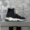Balenciaga Speed Lace Up Clear Sole Black White