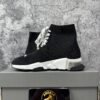 Balenciaga Speed Lace Up Clear Sole Black White