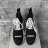 Balenciaga Speed Lace Up Clear Sole Black White