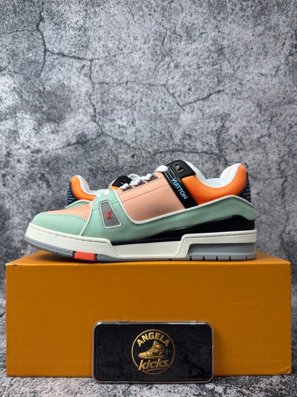 Louis Vuitton LV Trainer Orange Teal Vintage
