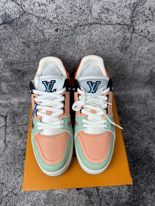 Louis Vuitton LV Trainer Orange Teal Vintage