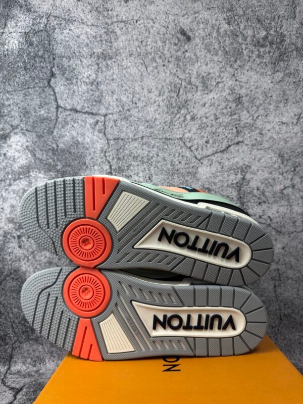 Louis Vuitton LV Trainer Orange Teal Vintage