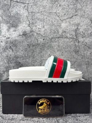 Gucci Web Slide Sandal White