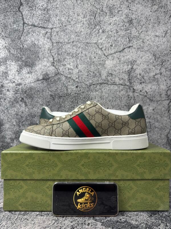 Gucci Ace GG Crystal Canvas Web Beige